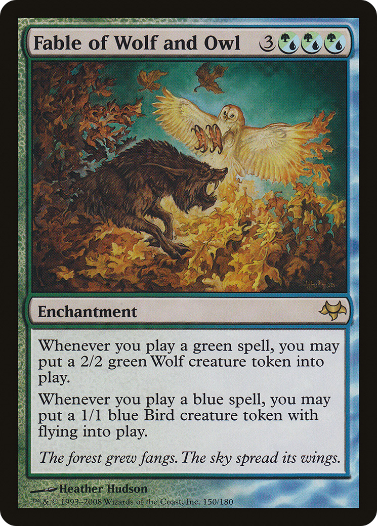 Fable of Wolf and Owl (EVE-150) [Eventide] MTG Single Wizards of the Coast