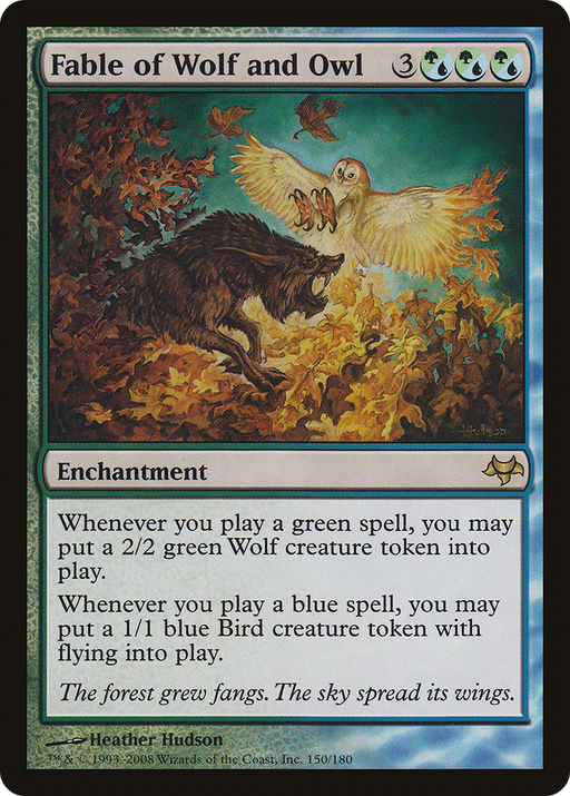 Fable of Wolf and Owl (EVE-150) [Eventide] Foil MTG Single Wizards of the Coast