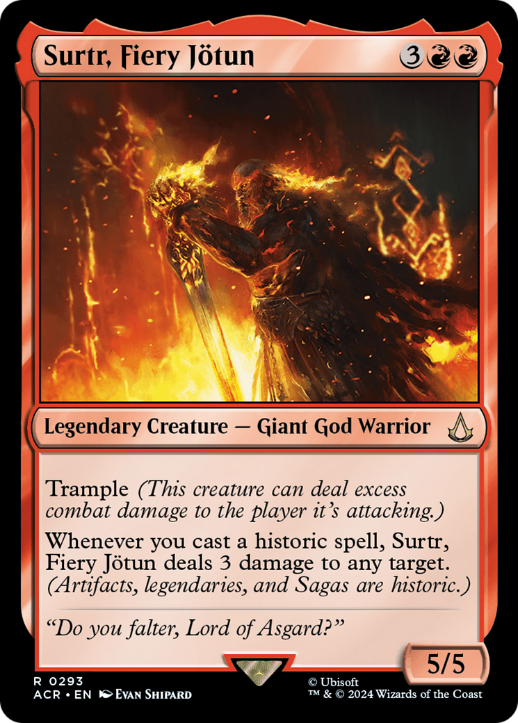 Surtr, Fiery Jötun (ACR-293) [Assassin's Creed] MTG Single Wizards of the Coast