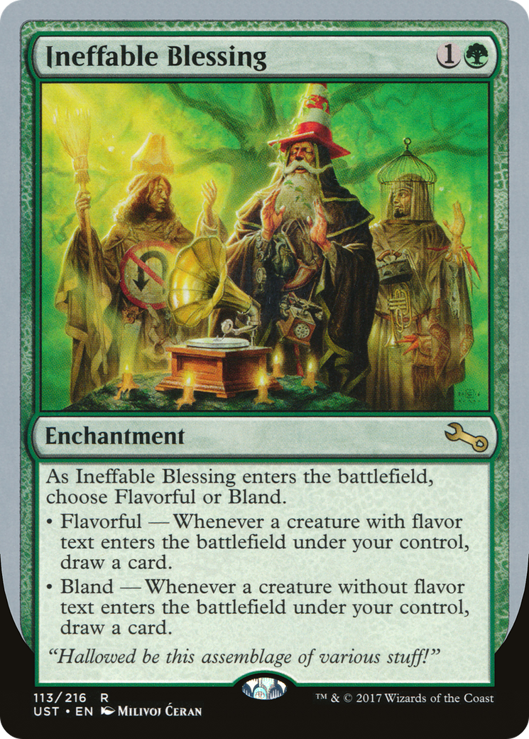 Ineffable Blessing (A) (UST-113) [Unstable] Foil MTG Single Wizards of the Coast