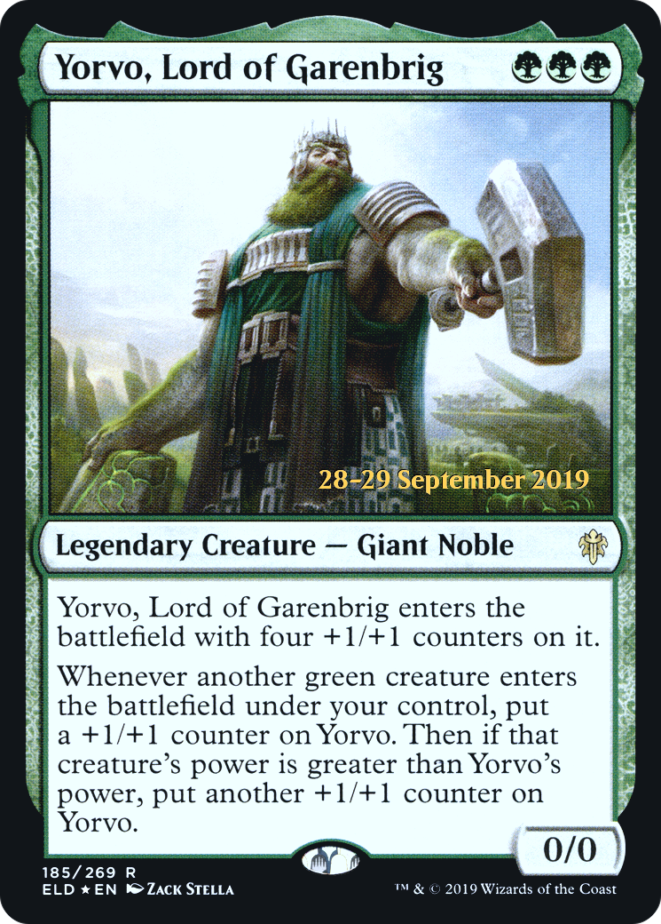 Yorvo, Lord of Garenbrig (PRE-185) [Throne of Eldraine Promos] Foil MTG Single Wizards of the Coast