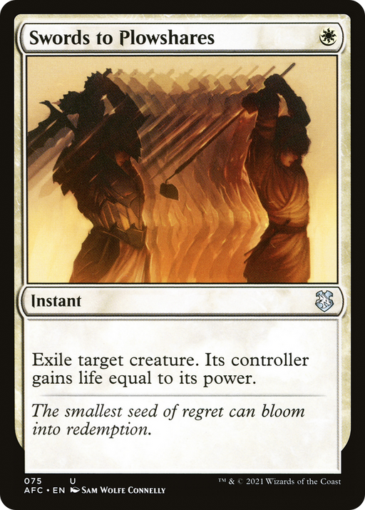 Swords to Plowshares (AFC-075) [Forgotten Realms Commander] MTG Single Wizards of the Coast
