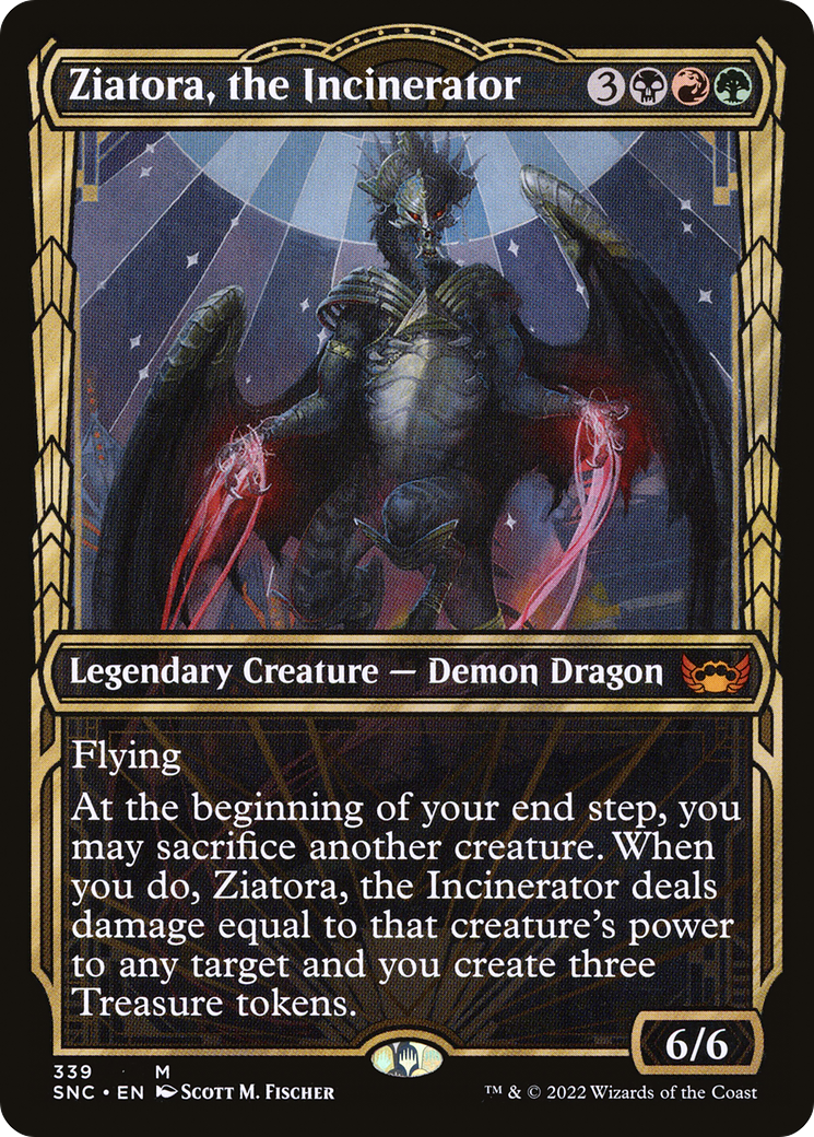 Ziatora, the Incinerator (SNC-339) [Streets of New Capenna] (Showcase) Foil MTG Single Wizards of the Coast