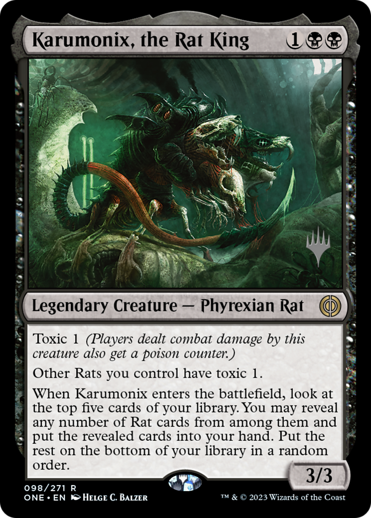 Karumonix, the Rat King (PPONE-098) [Phyrexia: All Will Be One Promos] MTG Single Wizards of the Coast