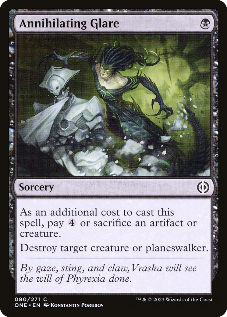 Annihilating Glare (ONE-080) [Phyrexia: All Will Be One] Foil MTG Single Wizards of the Coast