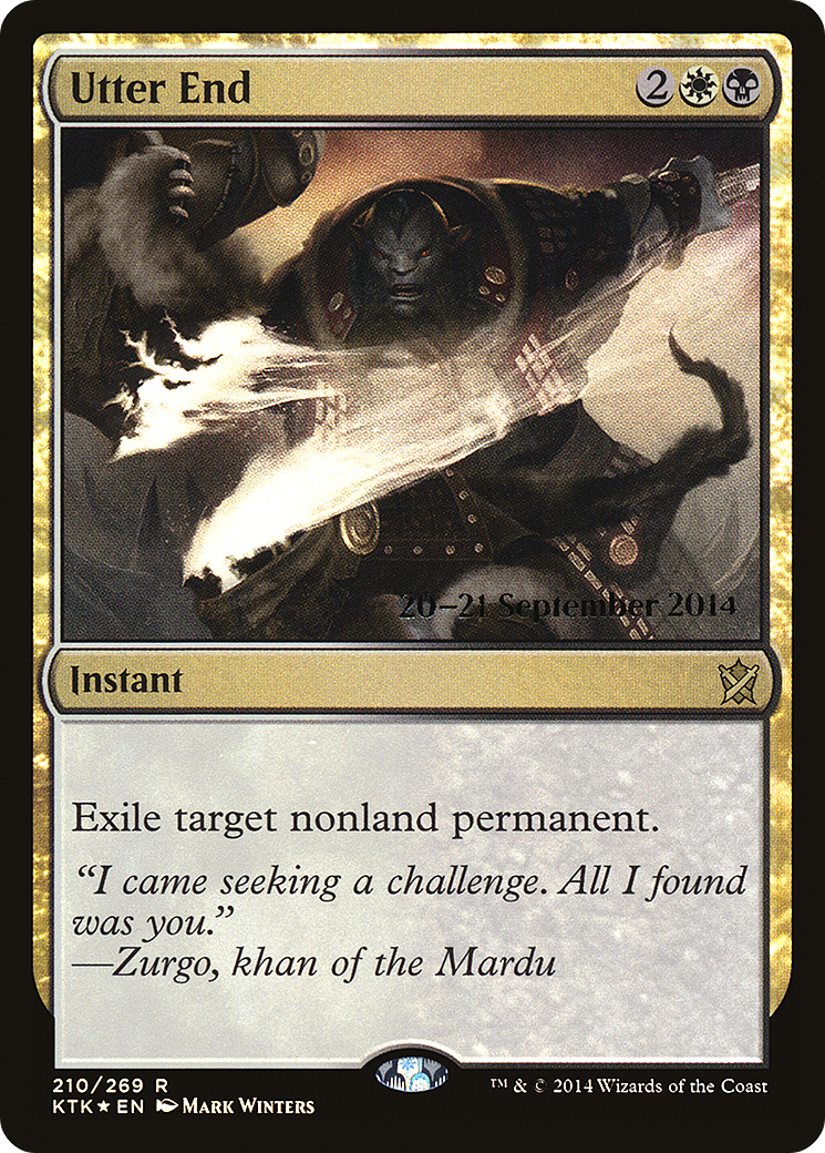 Utter End (PRE-210) [Khans of Tarkir Promos] Foil MTG Single Wizards of the Coast
