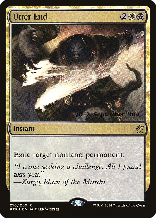 Utter End (PRE-210) [Khans of Tarkir Promos] Foil MTG Single Wizards of the Coast