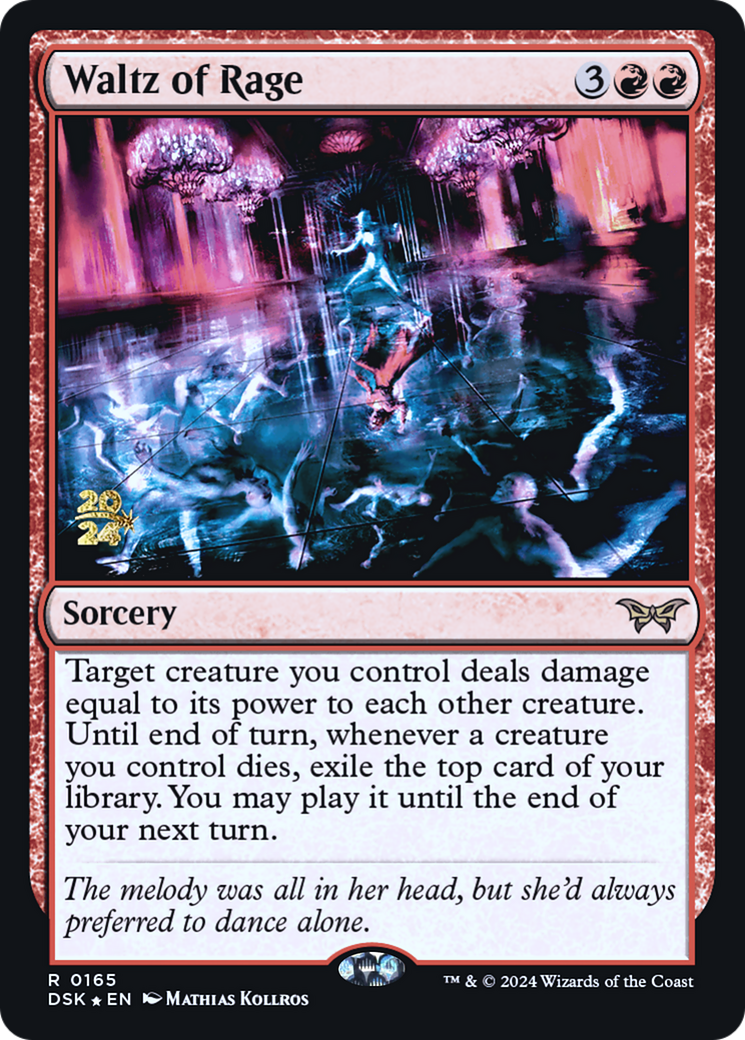 Waltz of Rage (PRE-165) [Duskmourn: House of Horror Promos] Foil MTG Single Wizards of the Coast