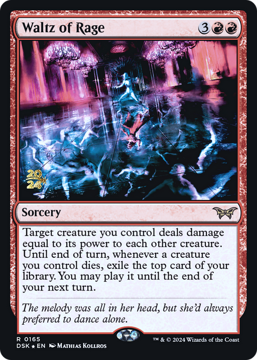 Waltz of Rage (PRE-165) [Duskmourn: House of Horror Promos] Foil MTG Single Wizards of the Coast