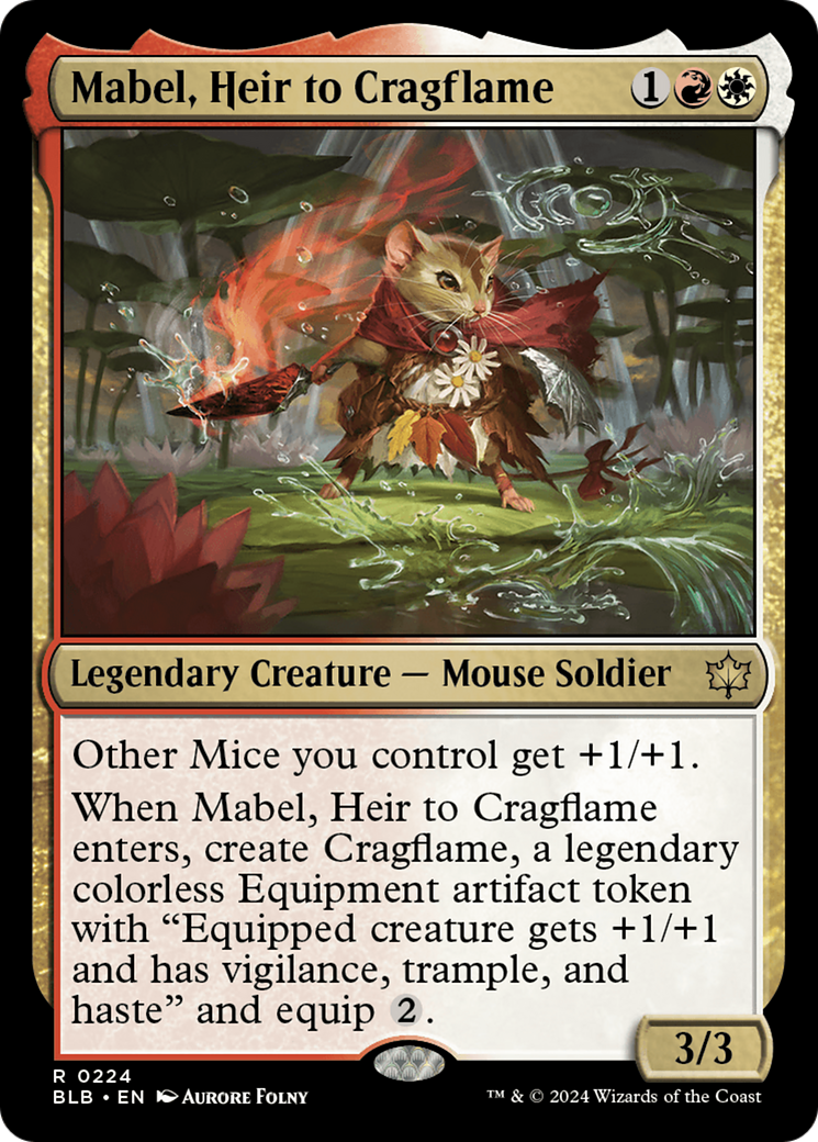 Mabel, Heir to Cragflame (BLB-224) [Bloomburrow] Foil MTG Single Wizards of the Coast