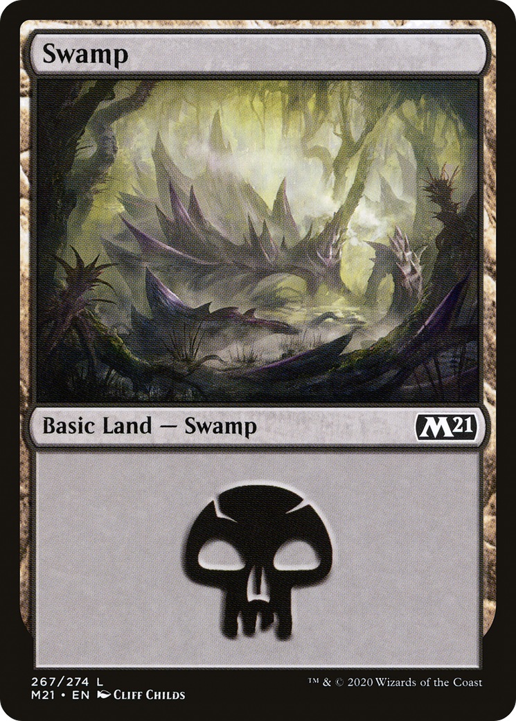 Swamp (M21-267) [Core Set 2021] Foil MTG Single Wizards of the Coast
