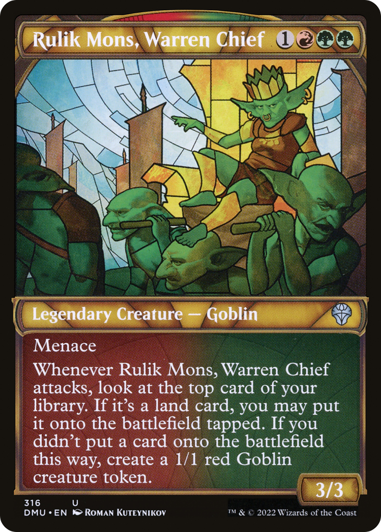 Rulik Mons, Warren Chief (DMU-316) [Dominaria United] (Showcase) Foil MTG Single Wizards of the Coast