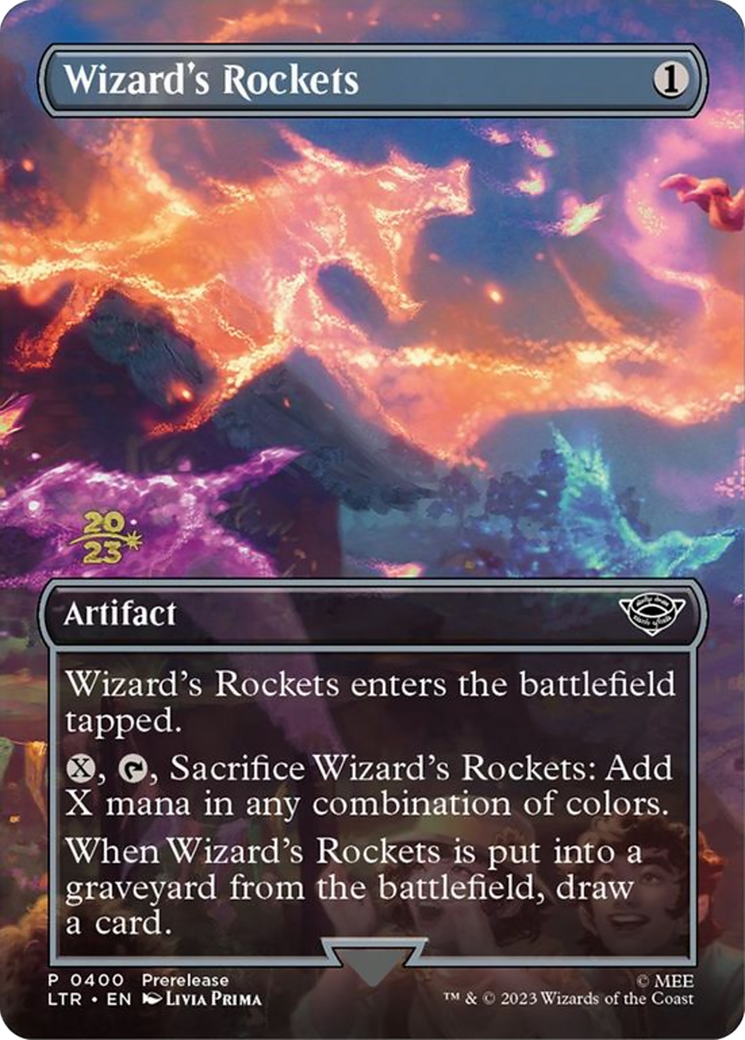 Wizard's Rockets (PRE-400) [Tales of Middle-earth Promos] (Borderless) Foil MTG Single Wizards of the Coast