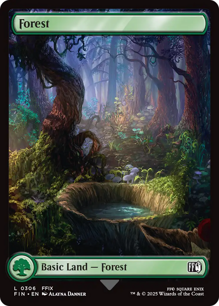 Forest (FIN-306) [FINAL FANTASY] Foil MTG Single Wizards of the Coast