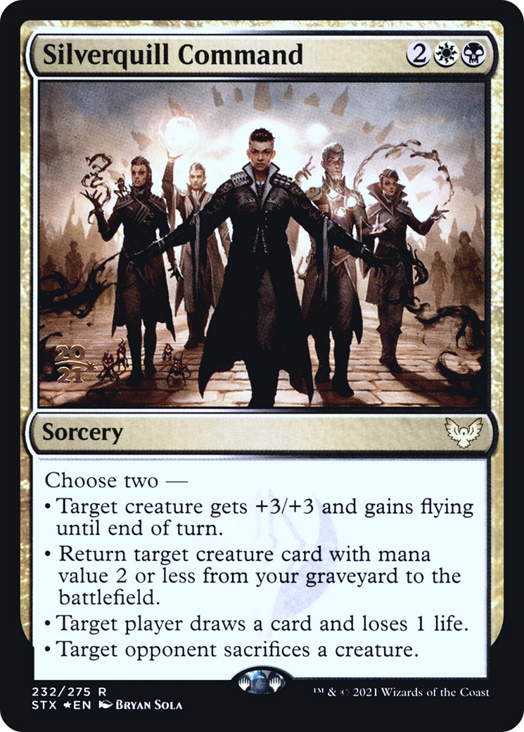 Silverquill Command (PRE-232) [Strixhaven: School of Mages Promos] Foil MTG Single Wizards of the Coast