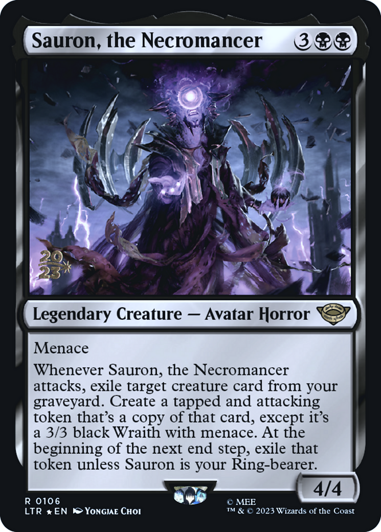 Sauron, the Necromancer (PRE-106) [Tales of Middle-earth Promos] Foil MTG Single Wizards of the Coast