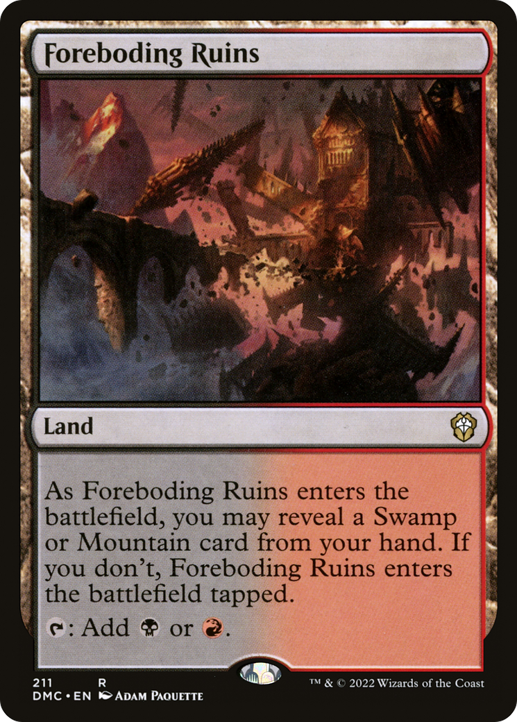 Foreboding Ruins (DMC-211) [Dominaria United Commander] MTG Single Wizards of the Coast