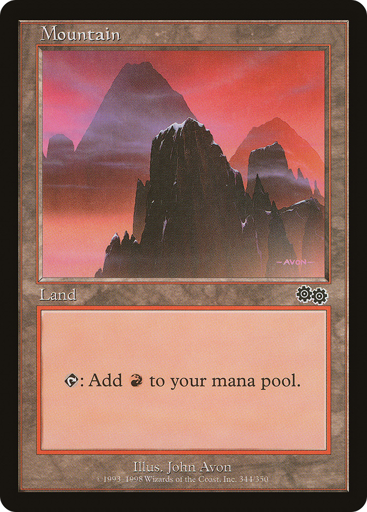 Mountain (USG-344) [Urza's Saga] MTG Single Wizards of the Coast