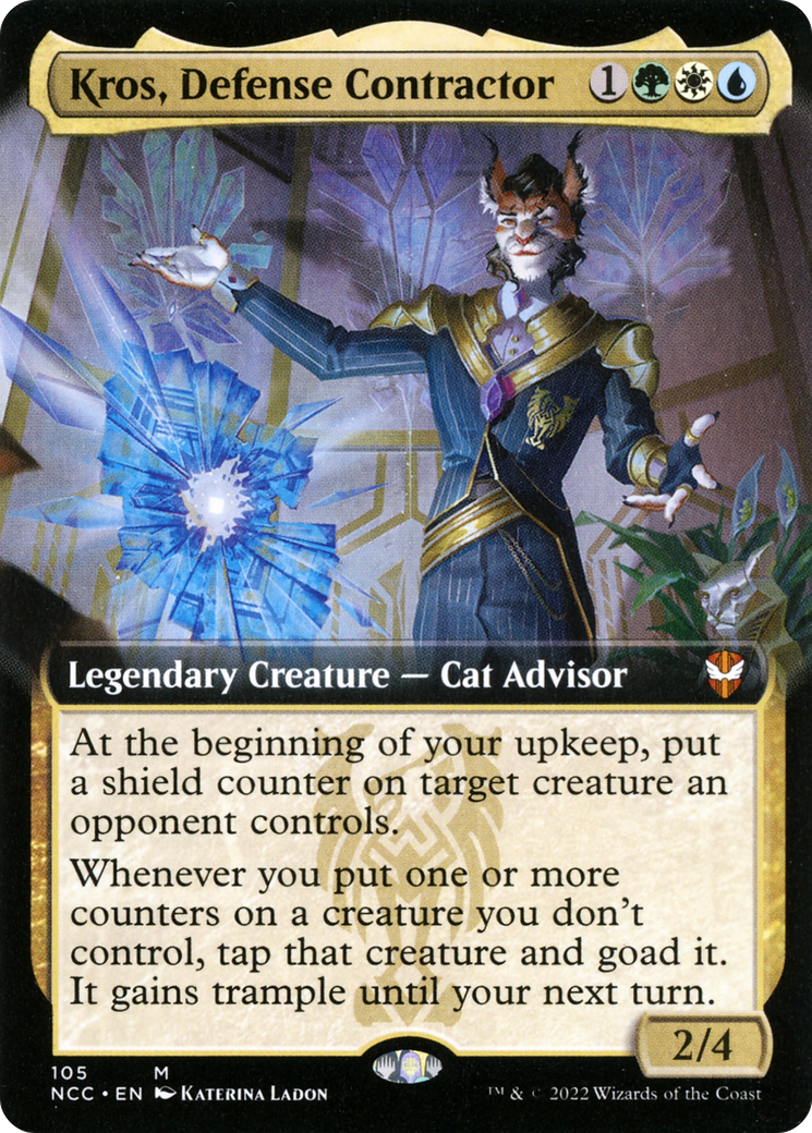 Kros, Defense Contractor (NCC-105) [New Capenna Commander] (Extended Art) MTG Single Wizards of the Coast