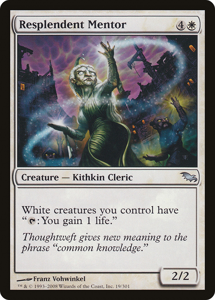 Resplendent Mentor (SHM-019) [Shadowmoor] MTG Single Wizards of the Coast