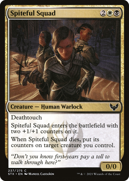 Spiteful Squad (STX-237) [Strixhaven: School of Mages] MTG Single Wizards of the Coast