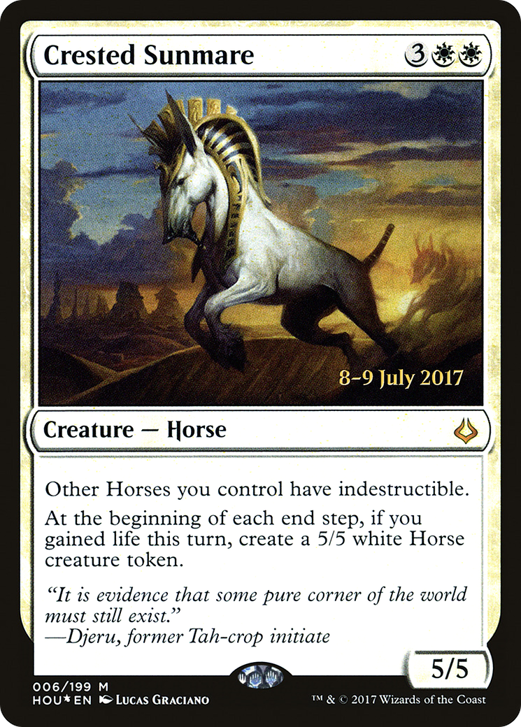 Crested Sunmare [Hour of Devastation Prerelease Promos] MTG Single Magic: The Gathering