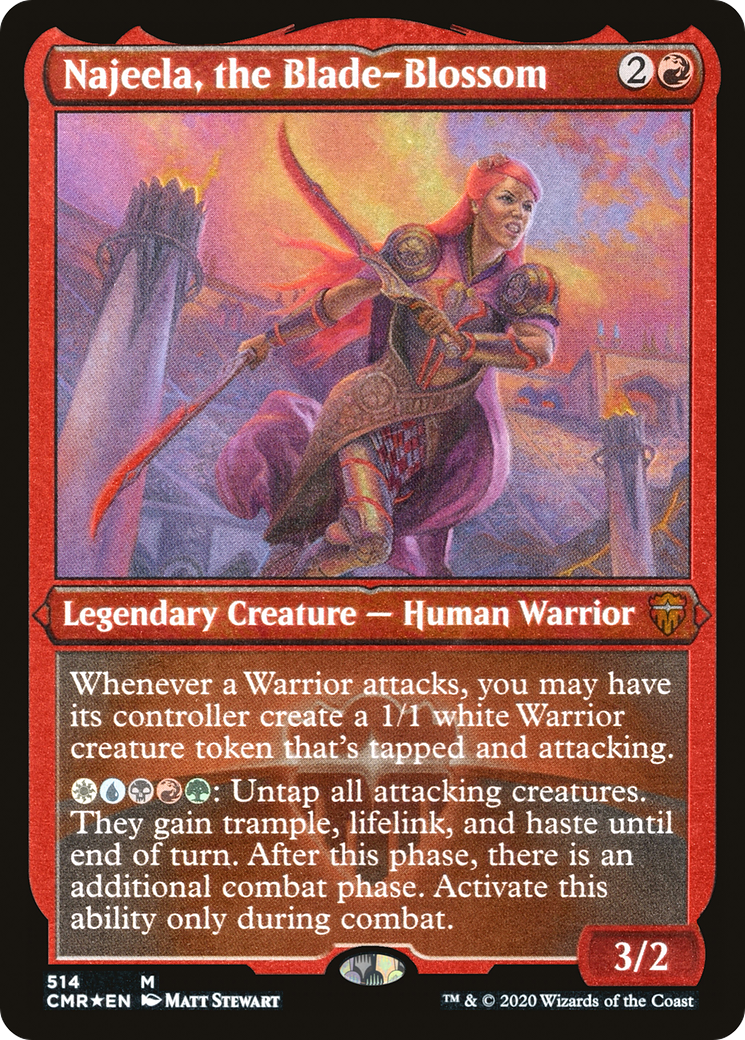 Najeela, the Blade-Blossom (Foil Etched) (CMR-514) [Commander Legends] Foil MTG Single Wizards of the Coast