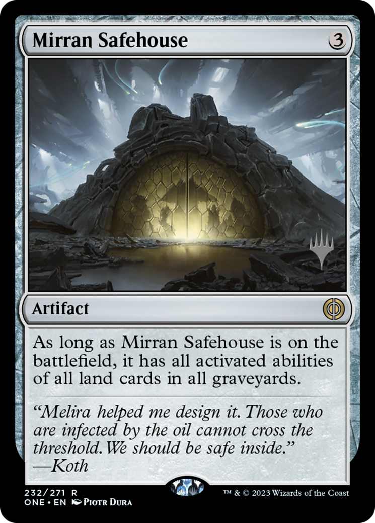 Mirran Safehouse (PPONE-232P) [Phyrexia: All Will Be One Promos] Foil MTG Single Wizards of the Coast
