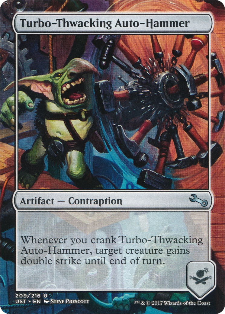 Turbo-Thwacking Auto-Hammer (UST-209) [Unstable] (Borderless) Foil MTG Single Wizards of the Coast