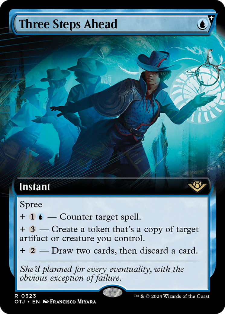 Three Steps Ahead (OTJ-323) [Outlaws of Thunder Junction] (Extended Art) MTG Single Wizards of the Coast