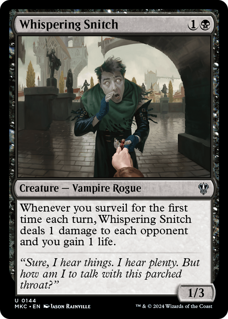 Whispering Snitch (MKC-144) [Murders at Karlov Manor Commander] MTG Single Wizards of the Coast