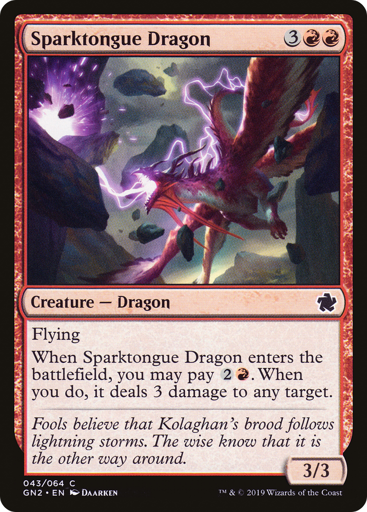 Sparktongue Dragon (GN2-043) [Misc] Game Night 2019 MTG Single Wizards of the Coast