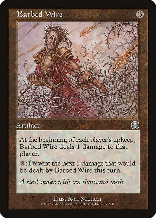 Barbed Wire (MMQ-287) [Mercadian Masques] MTG Single Wizards of the Coast
