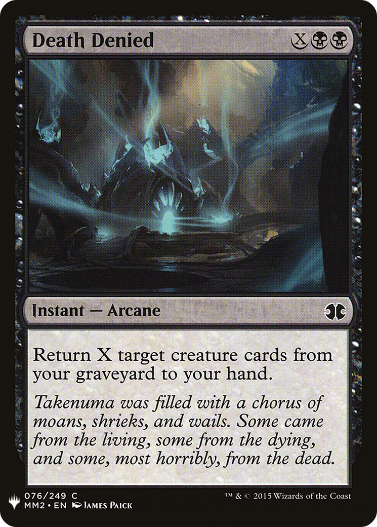 Death Denied (LIST-MM2-76) [Mystery Booster] The List MTG Single Wizards of the Coast