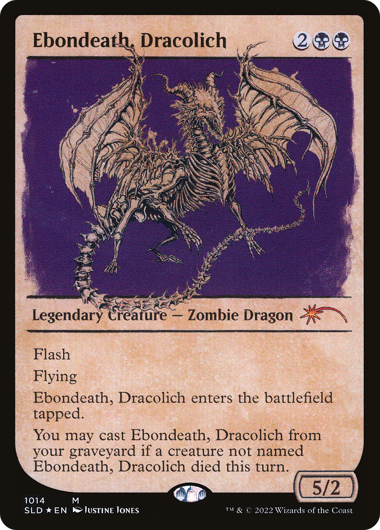 Ebondeath, Dracolich (SLD-1014) [Secret Lair] Drop (Showcase) Foil MTG Single Wizards of the Coast