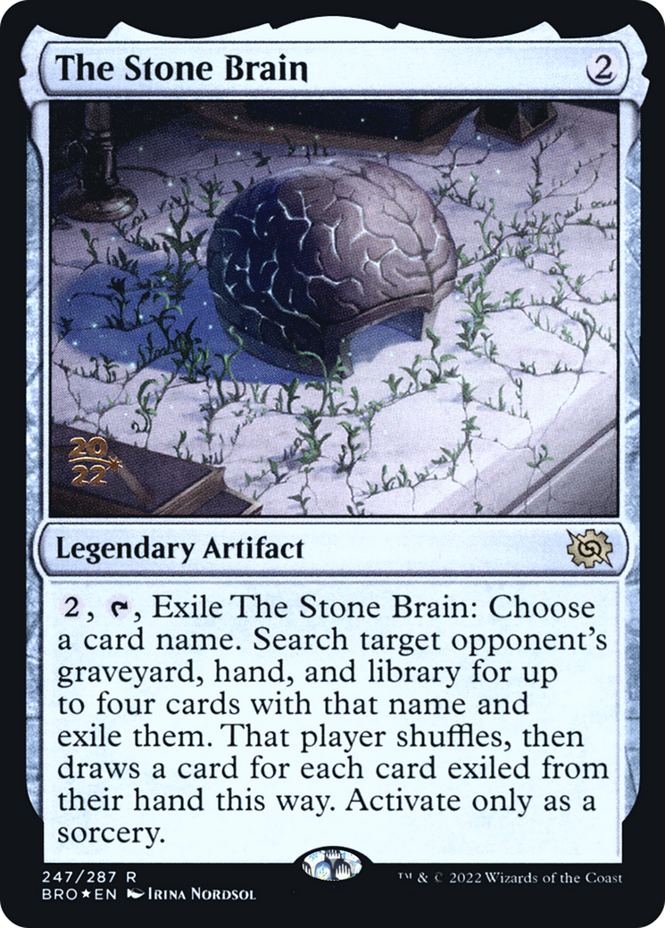 The Stone Brain (PRE-247S) [The Brothers' War Promos] Foil MTG Single Wizards of the Coast