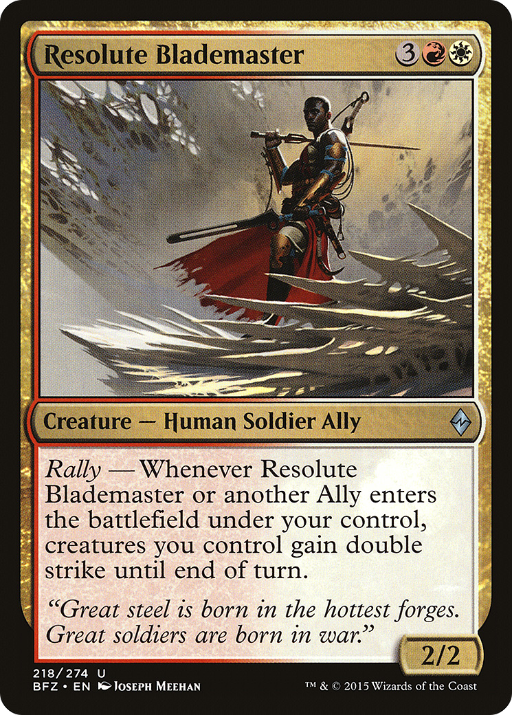 Resolute Blademaster (BFZ-218) [Battle for Zendikar] Foil MTG Single Wizards of the Coast