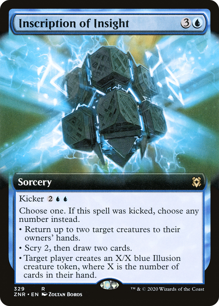 Inscription of Insight (ZNR-329) [Zendikar Rising] (Extended Art) Foil MTG Single Wizards of the Coast
