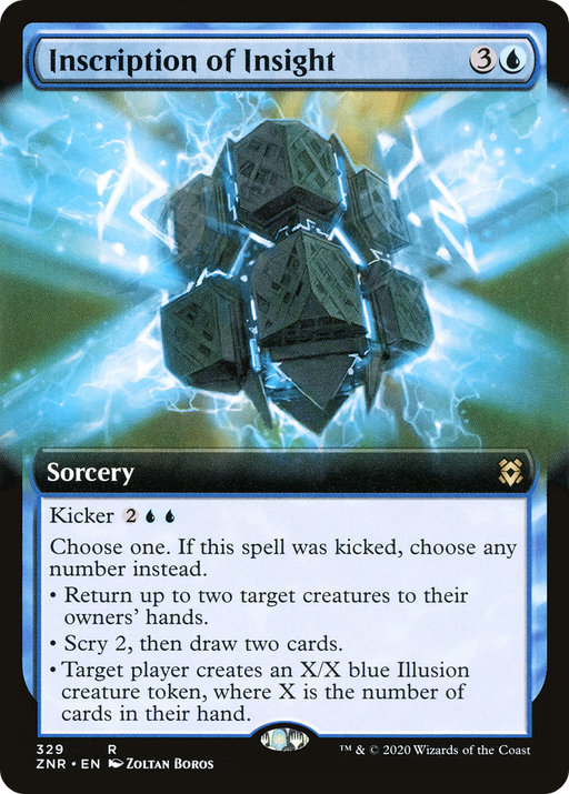Inscription of Insight (ZNR-329) [Zendikar Rising] (Extended Art) Foil MTG Single Wizards of the Coast