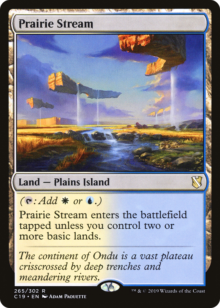 Prairie Stream (C19-265) [Commander 2019] MTG Single Wizards of the Coast
