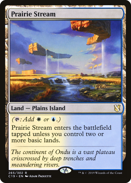 Prairie Stream (C19-265) [Commander 2019] MTG Single Wizards of the Coast