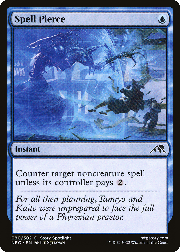 Spell Pierce [Kamigawa: Neon Dynasty] MTG Single Magic: The Gathering