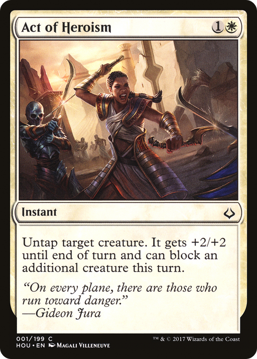Act of Heroism (HOU-001) [Hour of Devastation] MTG Single Wizards of the Coast