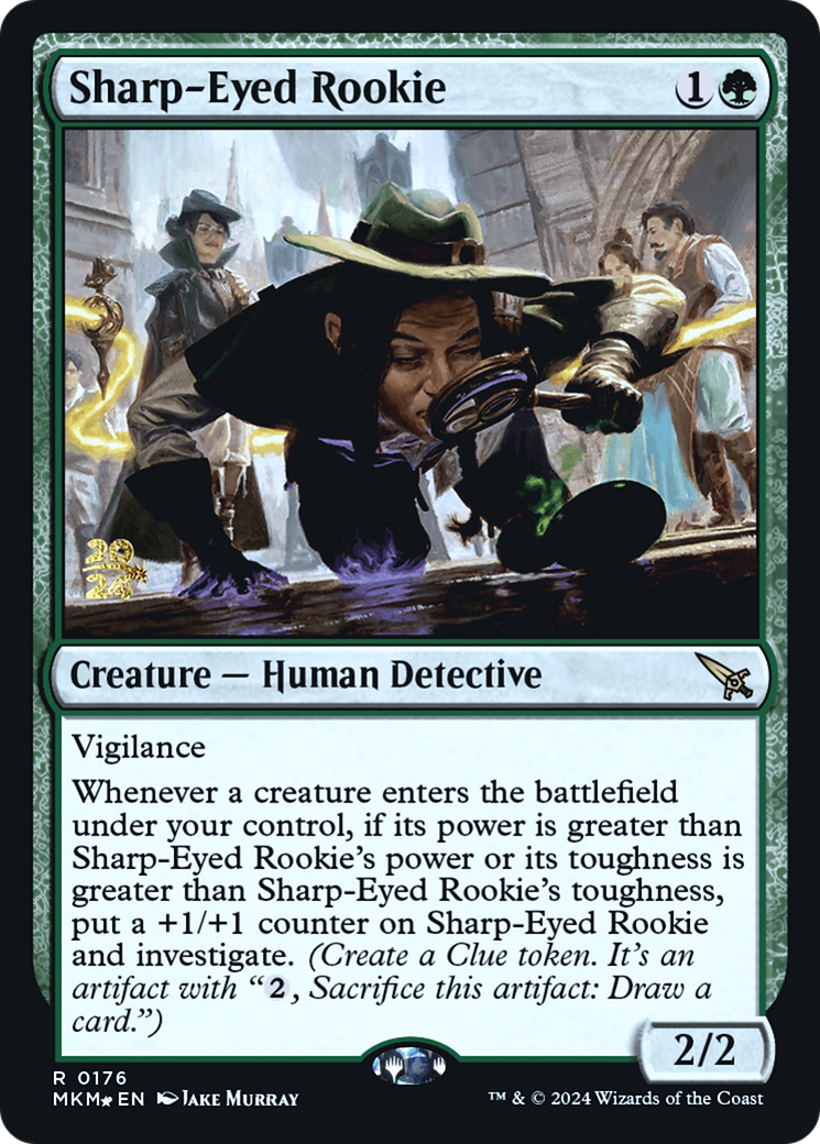Sharp-Eyed Rookie (PRE-176) [Murders at Karlov Manor Promos] Foil MTG Single Wizards of the Coast