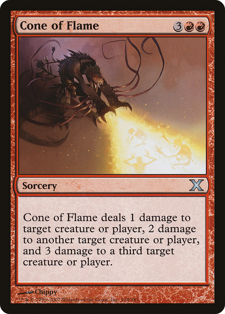 Cone of Flame (10E-194) [Tenth Edition] Foil MTG Single Wizards of the Coast