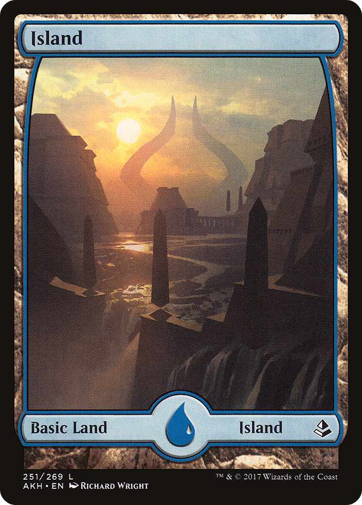 Island (251) - Full Art (AKH-251) [Amonkhet] Foil MTG Single Wizards of the Coast
