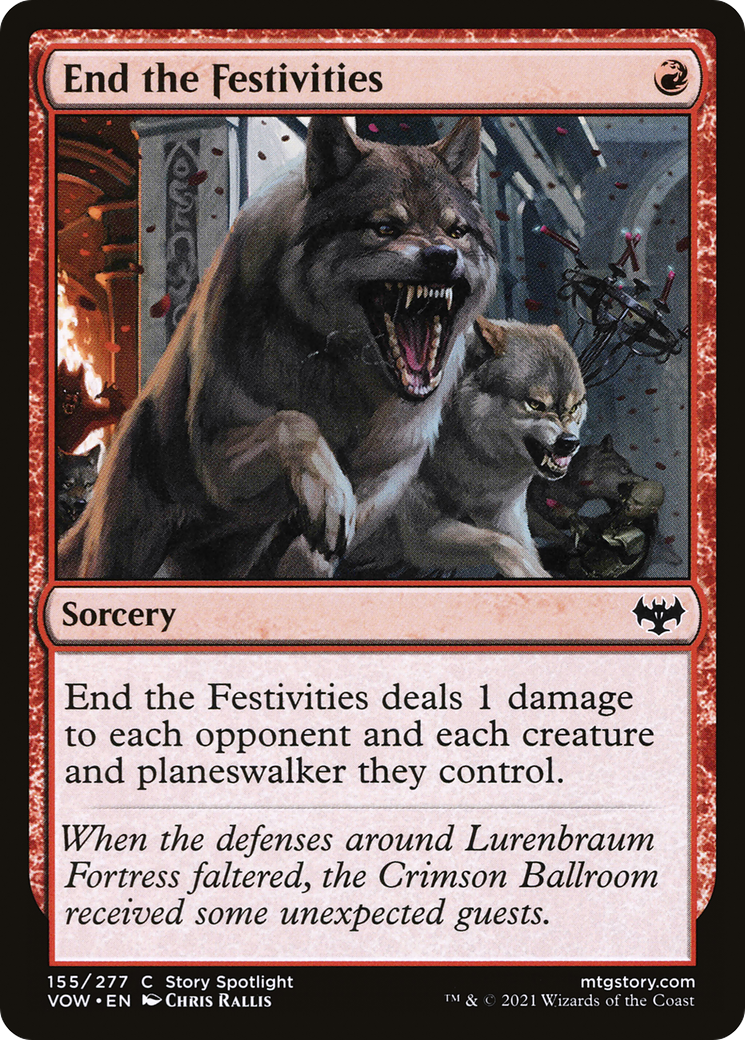 End the Festivities (VOW-155) [Innistrad: Crimson Vow] Foil MTG Single Wizards of the Coast