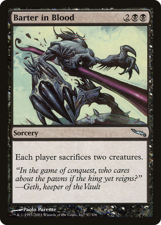 Barter in Blood (MRD-057) [Mirrodin] Foil MTG Single Wizards of the Coast