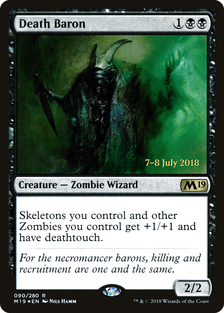 Death Baron (PRE-090) [Core Set 2019 Promos] Foil MTG Single Wizards of the Coast