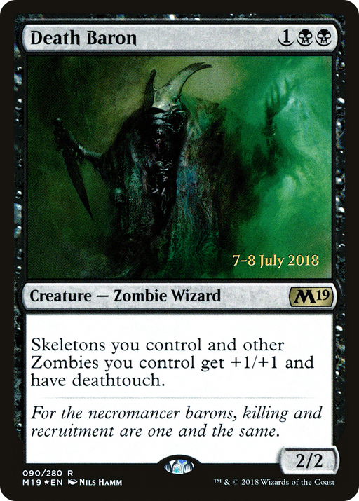 Death Baron (PRE-090) [Core Set 2019 Promos] Foil MTG Single Wizards of the Coast